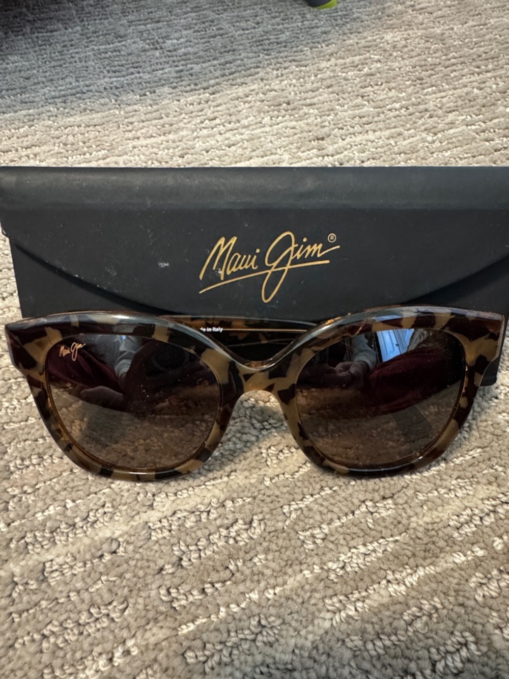 Maui Jim Women's Tortoise Cat Eye Sunglasses - Brown/Black Pattern